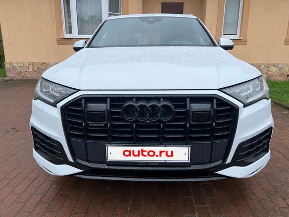 2021 Audi Q7 45 TFSI II (4M) Рестайлинг, белый - вид 3