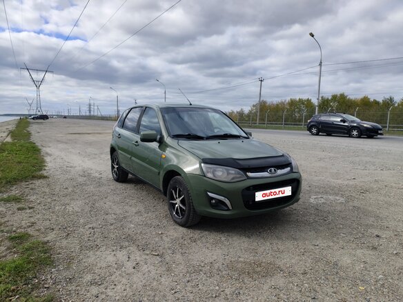 2013 Lada (ВАЗ) Kalina II, зелёный, 300000 рублей - вид 2