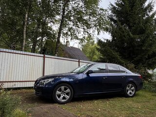 2008 BMW 5 серии 520i V (E60/E61) Рестайлинг, синий, 1100000 рублей, вид 3
