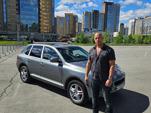 2004 Porsche Cayenne I (955), серый - вид 7