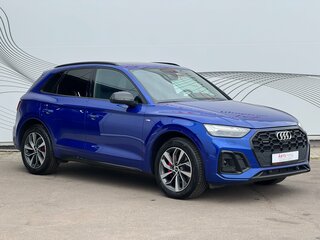 2021 Audi Q5 45 TFSI II (FY) Рестайлинг, синий, 4150000 рублей, вид 5