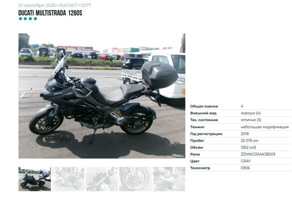 2018 Ducati Multistrada 1260, серый, 1177000 рублей - вид 5