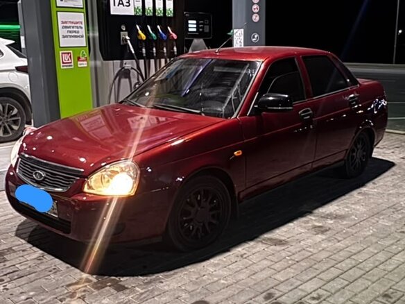 2007 Lada (ВАЗ) Priora I, красный, 110000 рублей - вид 4