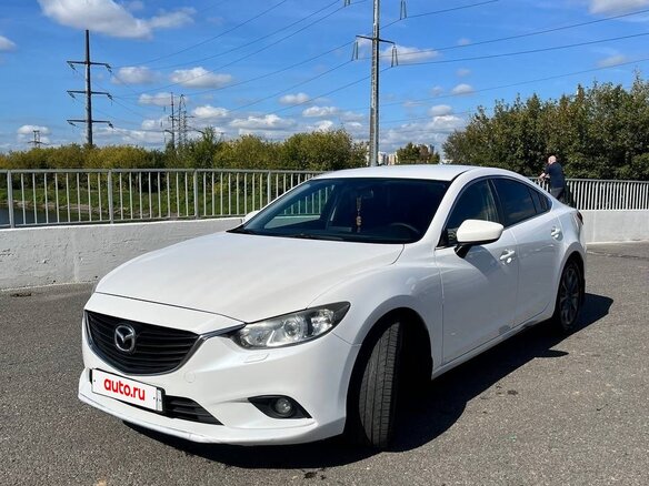2015 Mazda 6 III (GJ) Рестайлинг, белый, 1350000 рублей