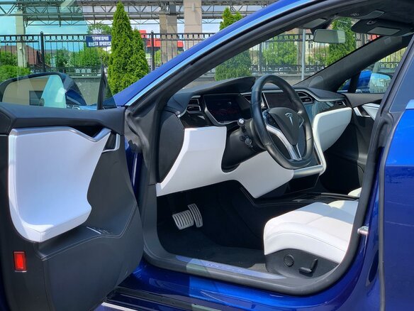 2017 Tesla Model S P100D I Рестайлинг, синий - вид 8