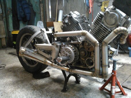1987 Yamaha XV920, пурпурный, 150000 рублей, вид 2