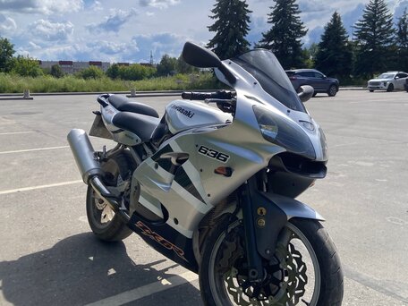 2002 Kawasaki ZX-6R Ninja, серебристый, 550000 рублей, вид 3