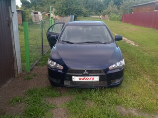 2014 Mitsubishi Lancer X Рестайлинг, синий, 720000 рублей, вид 3