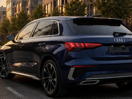 2022 Audi A3 Sportback 35 TFSI IV (8Y), синий, 2080000 рублей, вид 4