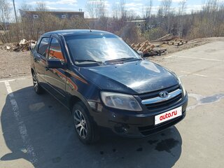 2013 Lada (ВАЗ) Granta I, чёрный, 350000 рублей, вид 4