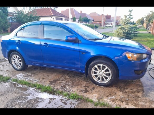 2009 Mitsubishi Lancer X, синий, 650000 рублей