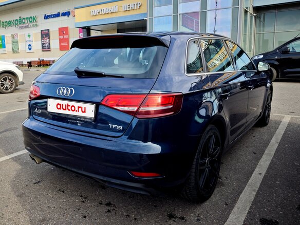 2016 Audi A3 III (8V) Рестайлинг, синий, 1520000 рублей - вид 6