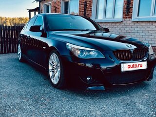 2009 BMW 5 серии 520d V (E60/E61) Рестайлинг, чёрный, 1250000 рублей, вид 2