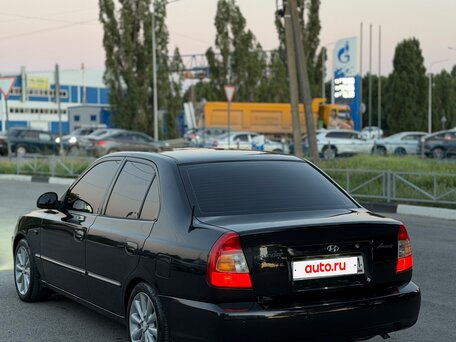 2008 Hyundai Accent ТагАЗ II, чёрный, 495000 рублей, вид 5