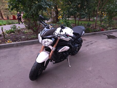 2011 Triumph Speed Triple, белый, 650000 рублей, вид 3