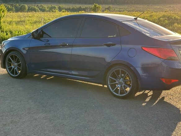 2015 Hyundai Solaris I Рестайлинг, синий, 1050000 рублей - вид 1