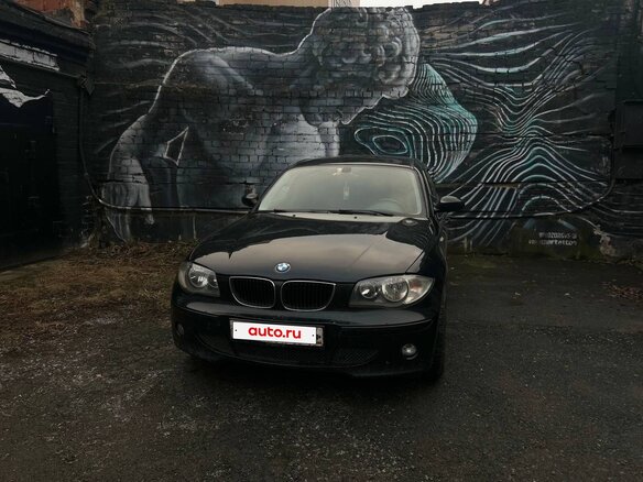 2005 BMW 1 серии 116i I (E81/E82/E87/E88), чёрный, 600000 рублей
