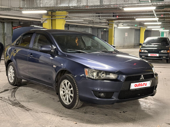 2007 Mitsubishi Lancer X, синий, 630000 рублей - вид 3