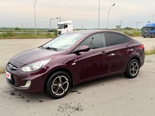 2011 Hyundai Solaris I, фиолетовый, 750000 рублей, вид 1