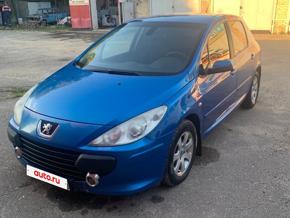 2007 Peugeot 307 I Рестайлинг, синий, 340000 рублей - вид 1