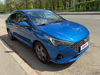 2020 Hyundai Solaris II Рестайлинг, синий, 1435000 рублей, вид 2