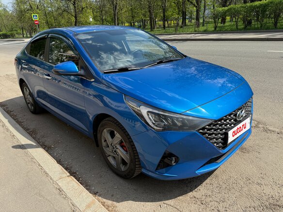 2020 Hyundai Solaris II Рестайлинг, синий, 1420000 рублей - вид 1