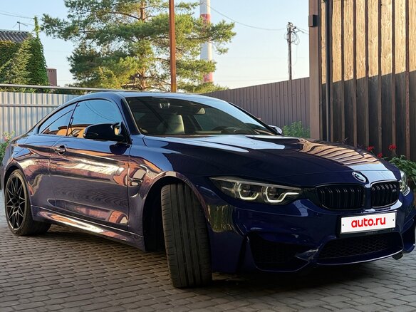 2020 BMW M4 Competition Package F82/F83 Рестайлинг, синий, 6700000 рублей - вид 2