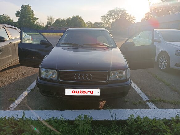 1991 Audi 100 IV (C4), синий, 349500 рублей - вид 3