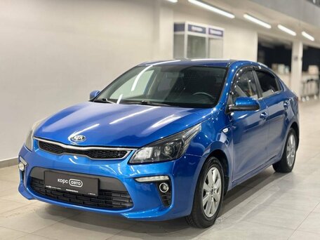 2019 Kia Rio IV, синий, 1046300 рублей, вид 3