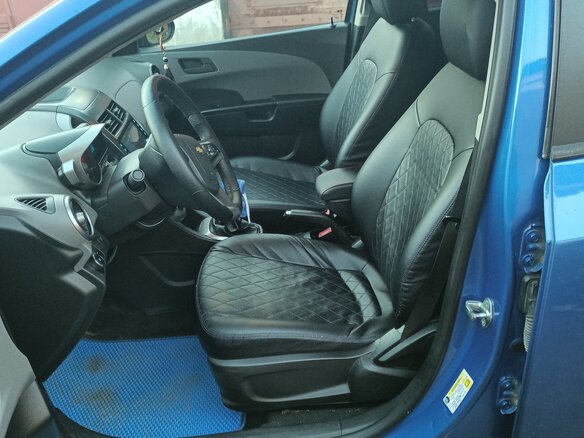 2012 Chevrolet Aveo II, синий, 649000 рублей - вид 8