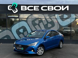 2021 Hyundai Solaris II Рестайлинг, синий, 1660000 рублей, вид 1