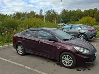 2013 Hyundai Solaris I, фиолетовый, 600000 рублей, вид 4