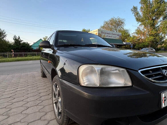 2008 Hyundai Accent ТагАЗ II, чёрный, 370000 рублей - вид 6