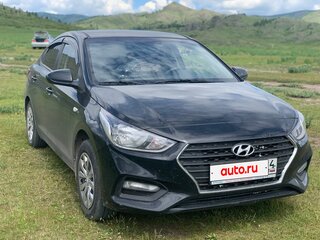 2017 Hyundai Solaris II, чёрный, 990000 рублей, вид 1