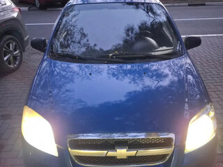 2009 Chevrolet Aveo I Рестайлинг, синий, 450000 рублей, вид 1