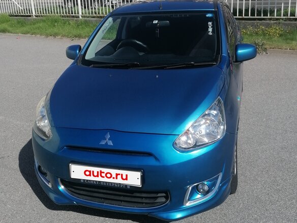 2014 Mitsubishi Mirage VI, голубой, 550000 рублей - вид 1
