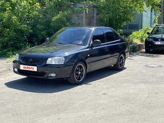 2005 Hyundai Accent ТагАЗ II, чёрный, 400000 рублей, вид 3