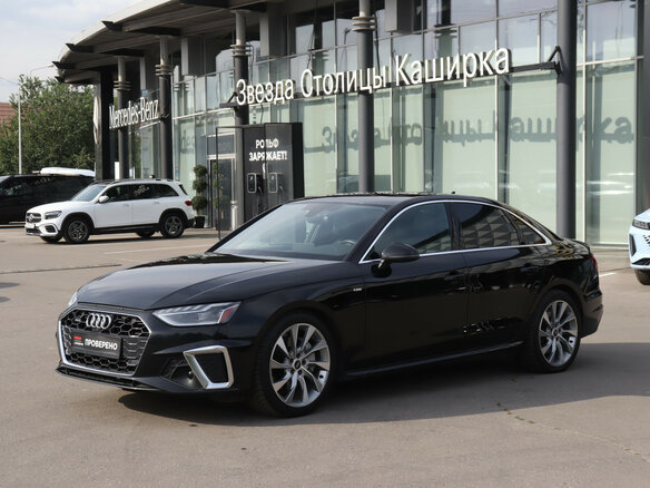 2023 Audi A4 45 TFSI V (B9) Рестайлинг, чёрный