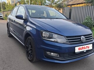 2018 Volkswagen Polo V Рестайлинг, синий, 1149000 рублей, вид 4