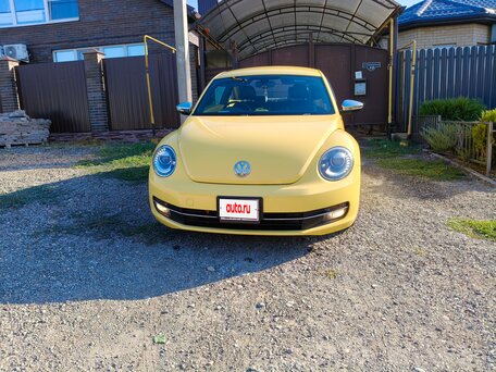 2012 Volkswagen Beetle II (A5), жёлтый, 1199000 рублей, вид 2