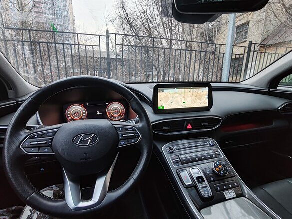 2023 Hyundai Santa Fe IV Рестайлинг, серый, 5380000 рублей - вид 10