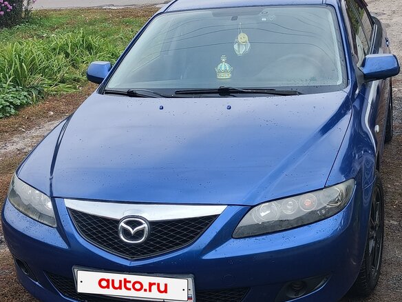 2004 Mazda 6 I (GG), синий, 320000 рублей