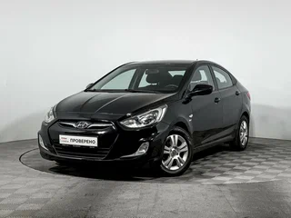 2013 Hyundai Solaris I, чёрный, 825000 рублей, вид 1