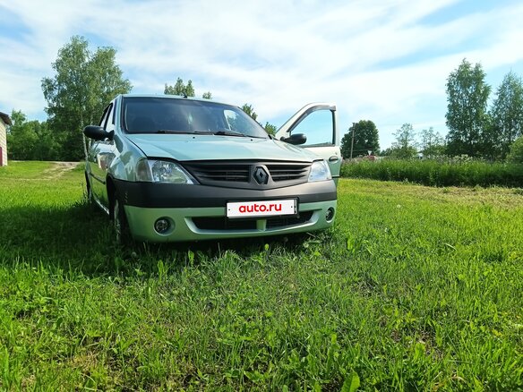 2007 Renault Logan I, зелёный, 450000 рублей