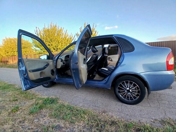 2007 Lada (ВАЗ) Kalina I, голубой, 165000 рублей - вид 4