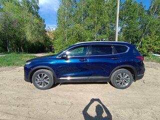 2019 Hyundai Santa Fe IV, синий, 3150000 рублей, вид 4