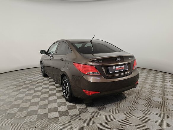 2014 Hyundai Solaris I Рестайлинг, коричневый, 849000 рублей - вид 6
