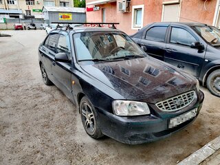 2006 Hyundai Accent ТагАЗ II, чёрный, 400000 рублей, вид 2