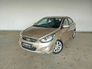 2012 Hyundai Solaris I, бежевый, 620000 рублей, вид 1