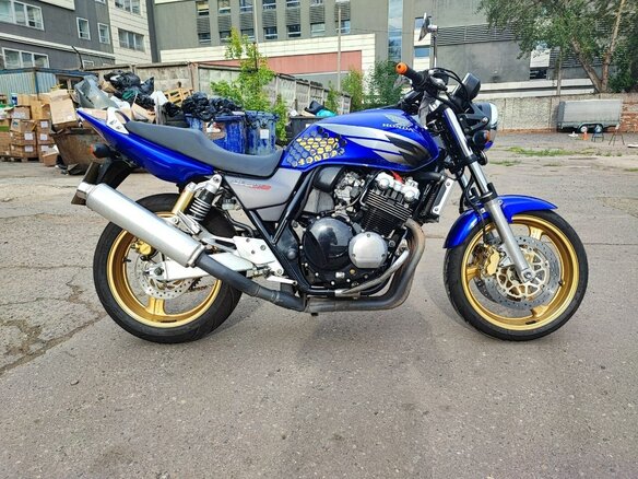 2004 Honda CB 400 Super Four, синий, 299000 рублей
